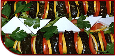 Feuilles de vigne farcies au riz